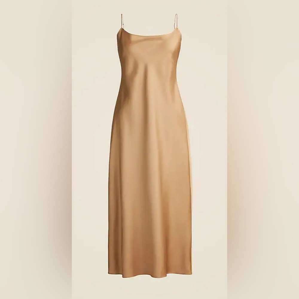 J Crew Gwyneth slip dress in luster charmeuse size 4 BV496 NWT‎ flaw - Picture 3 of 13